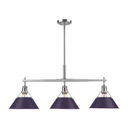 Orwell 3-Light Linear Pendant in Pewter