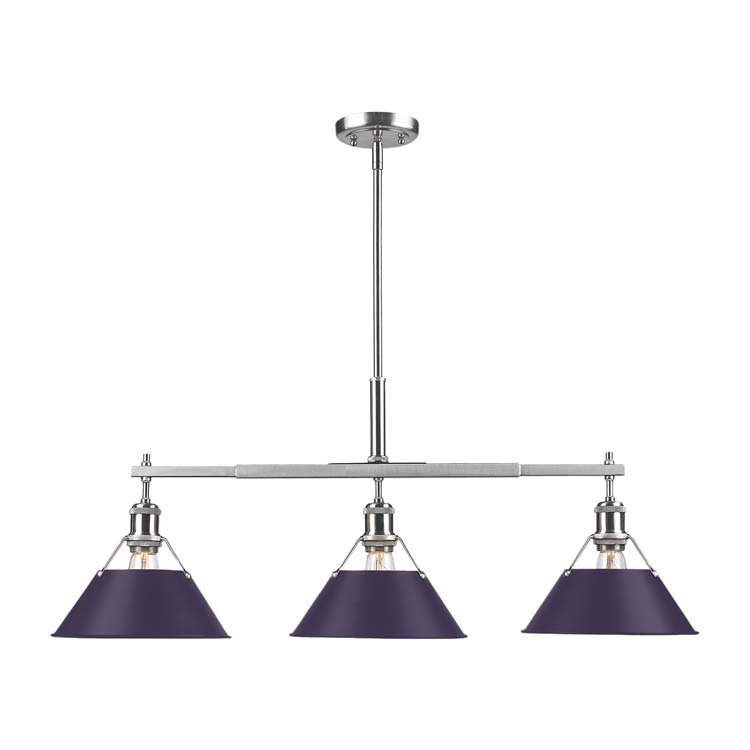Orwell 3-Light Linear Pendant in Pewter
