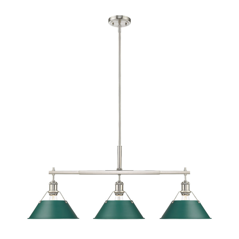 Orwell 3-Light Linear Pendant in Pewter