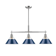 Orwell 3-Light Linear Pendant in Pewter