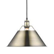 Orwell 14" Pendant in Aged Brass
