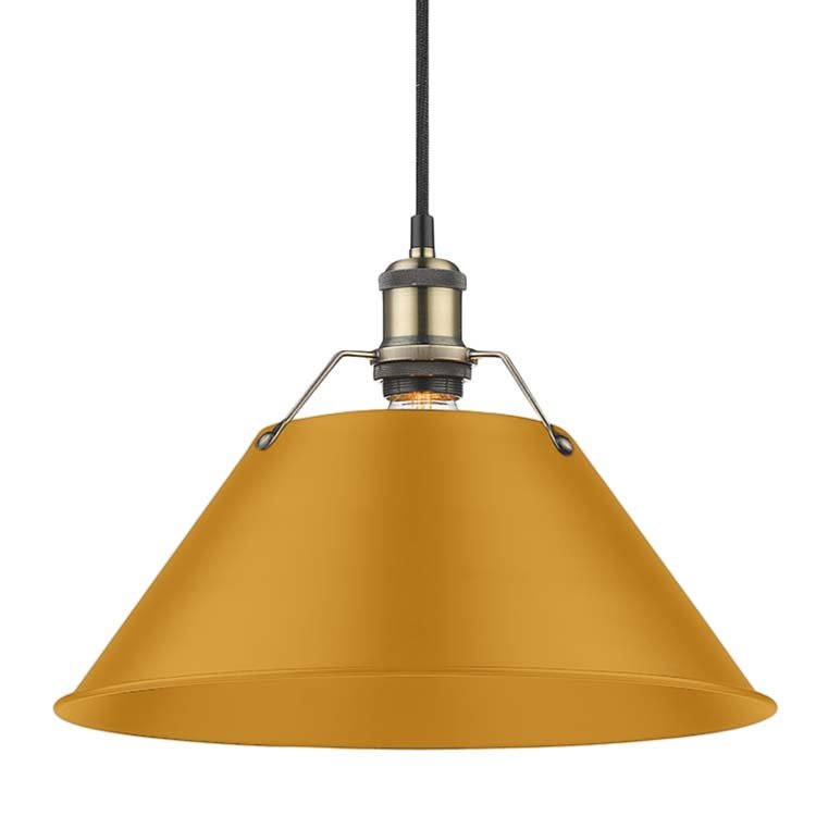 Orwell 14" Pendant in Aged Brass