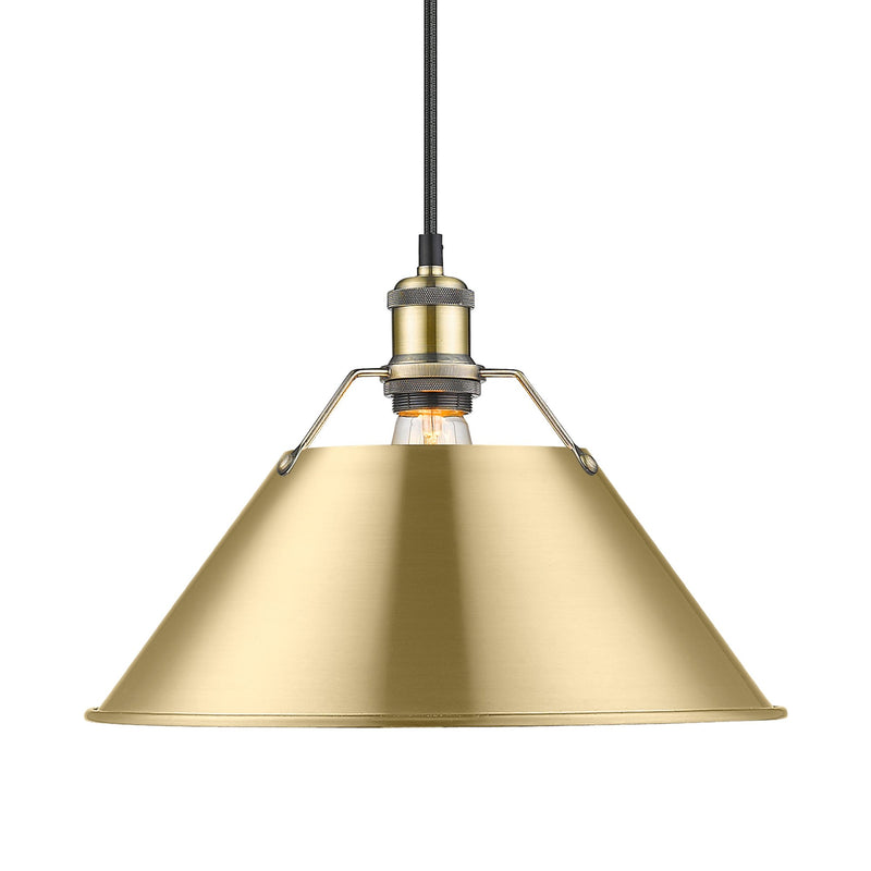 Orwell 14" Pendant in Aged Brass