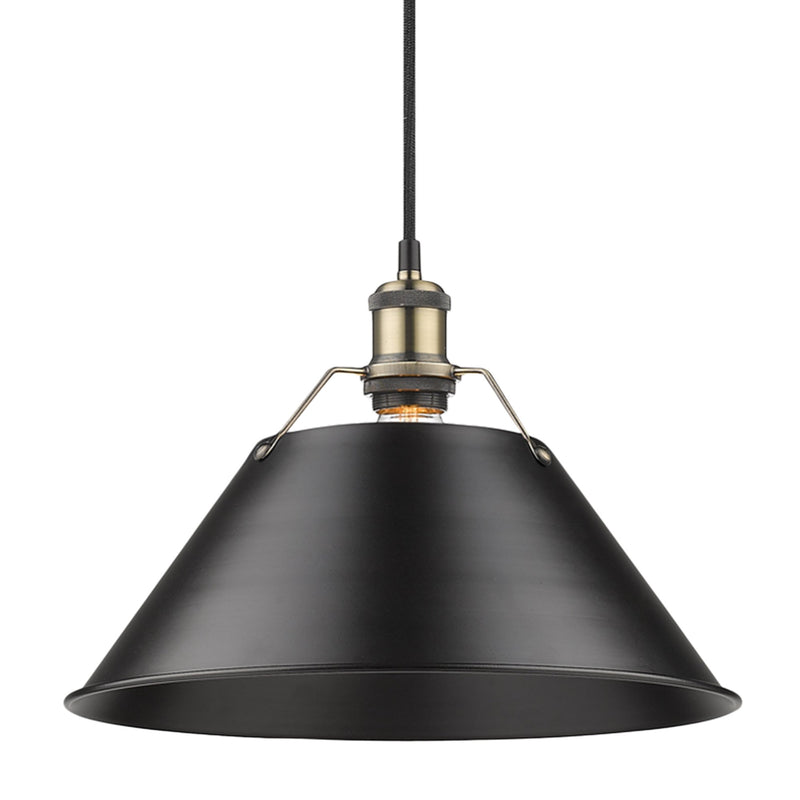 Orwell 14" Pendant in Aged Brass