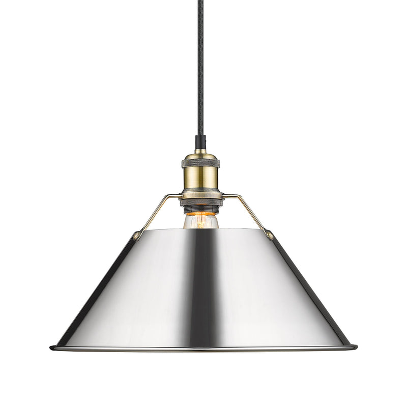 Orwell 14" Pendant in Aged Brass