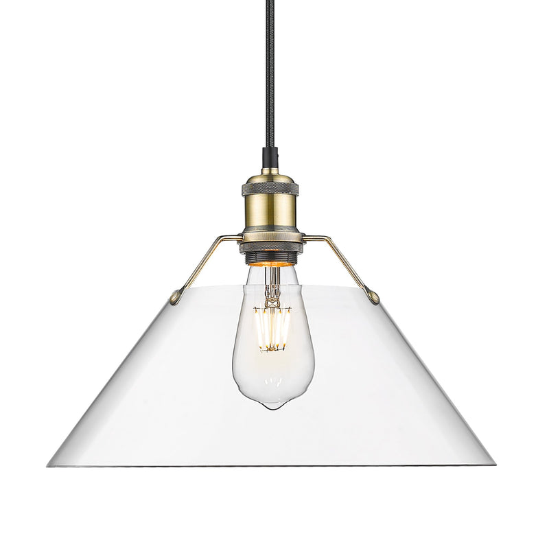 Orwell 14" Pendant in Aged Brass
