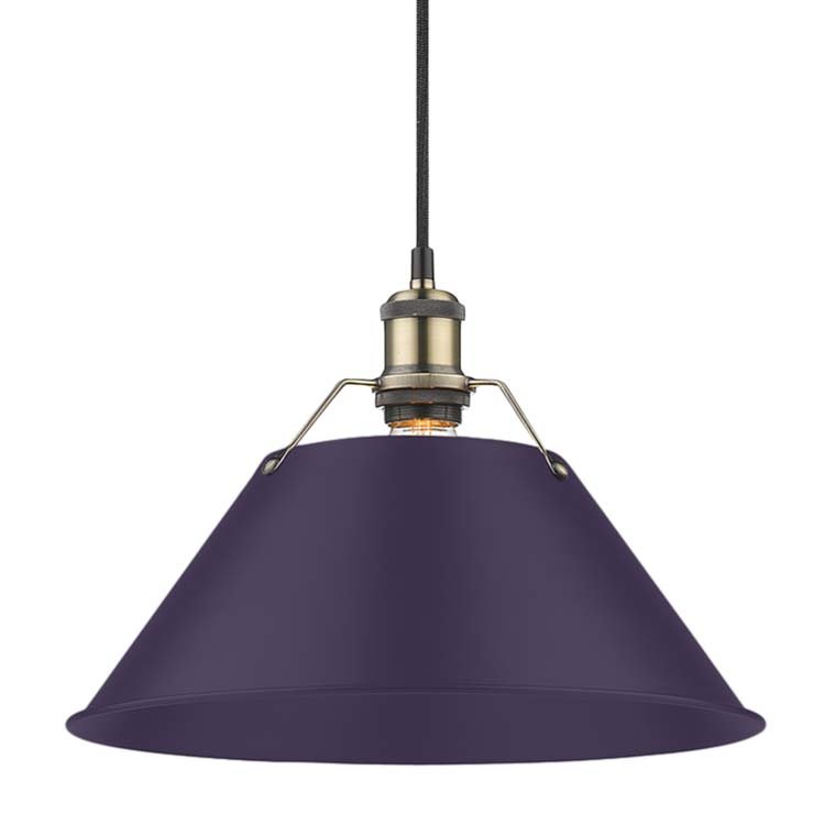 Orwell 14" Pendant in Aged Brass