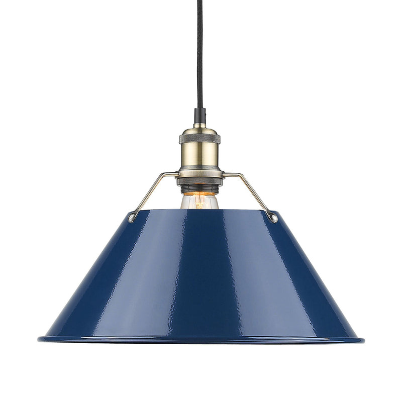 Orwell 14" Pendant in Aged Brass