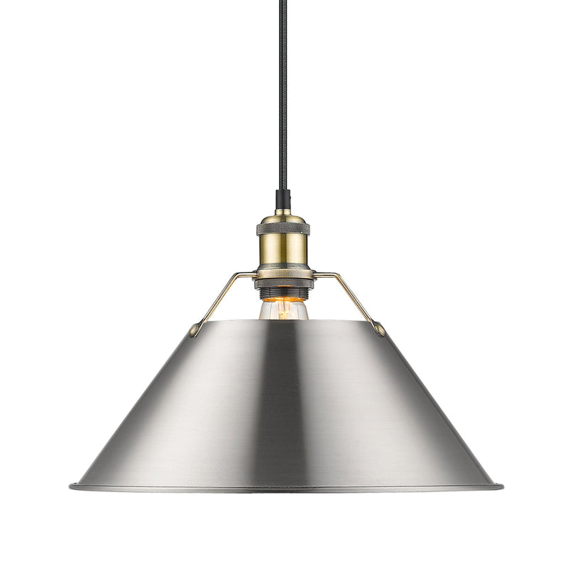 Orwell 14" Pendant in Aged Brass