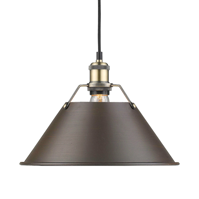 Orwell 14" Pendant in Aged Brass