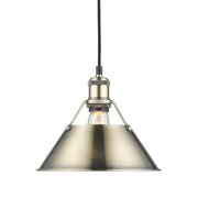 Orwell 10" Pendant in Aged Brass
