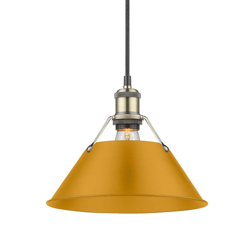 Orwell 10" Pendant in Aged Brass