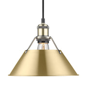 Orwell 10" Pendant in Aged Brass