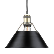 Orwell 10" Pendant in Aged Brass