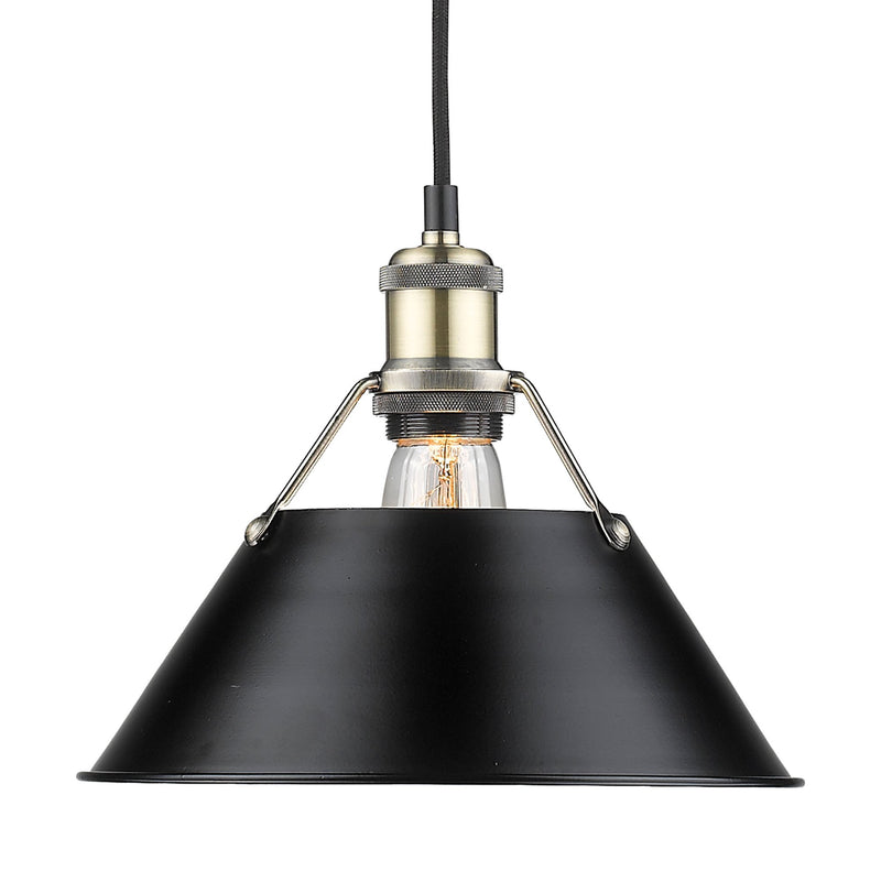Orwell 10" Pendant in Aged Brass