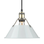 Orwell 10" Pendant in Aged Brass