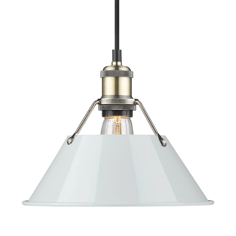 Orwell 10" Pendant in Aged Brass