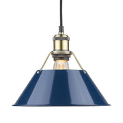 Orwell 10" Pendant in Aged Brass