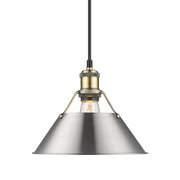 Orwell 10" Pendant in Aged Brass