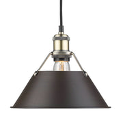 Orwell 10" Pendant in Aged Brass