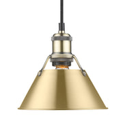 Orwell 8" Pendant in Aged Brass