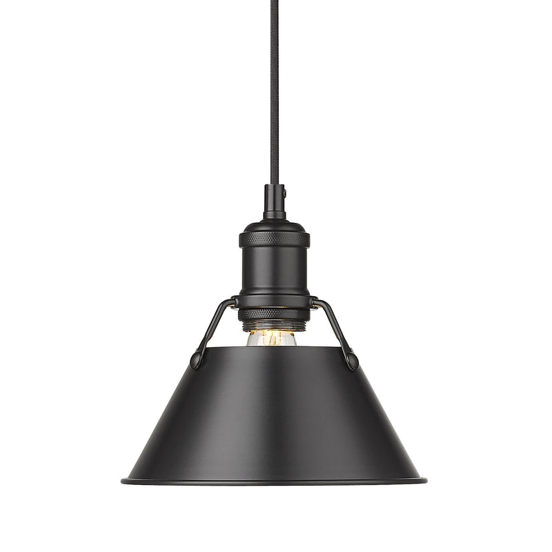 Orwell 8" Pendant in Matte Black