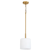 Rutherford 1 Light Pendant in Brushed Brass