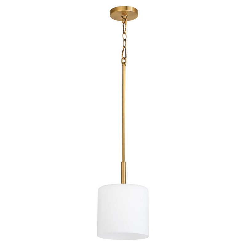 Rutherford 1 Light Pendant in Brushed Brass
