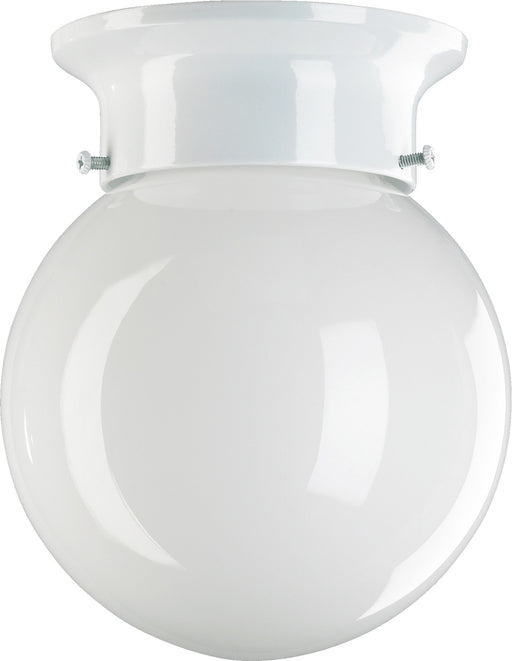 6" Globe Ceiling Mount in White