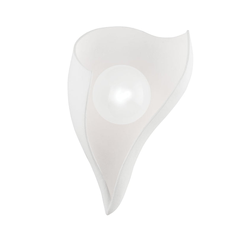 Moonstone Wall Sconce in Gesso White