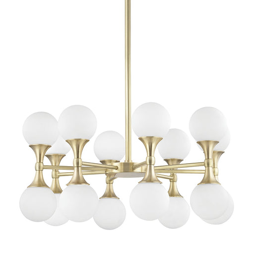 Astoria 16-Light Chandelier in Aged Brass
