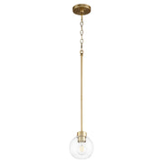 Volan 1 Light Pendant in Aged Brass