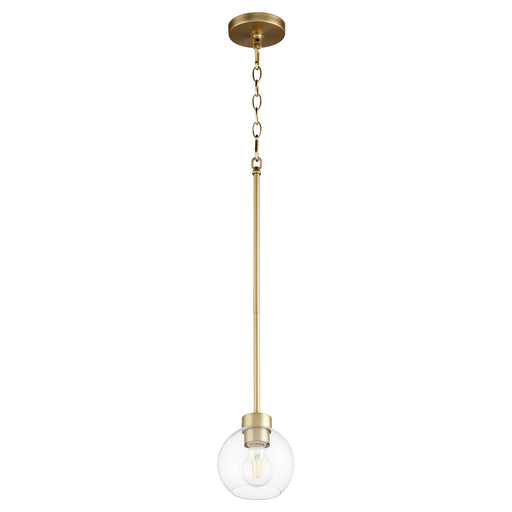 Volan 1 Light Pendant in Aged Brass