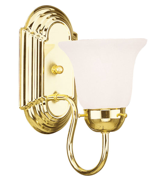 Riviera 1 Light Bath Vanity in Polished Brass