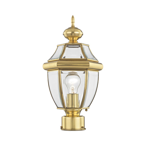 Monterey 1 Light Outdoor Post Lantern in Polished Brass