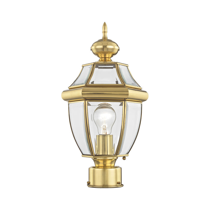Monterey 1 Light Outdoor Post Lantern in Polished Brass