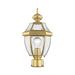 Monterey 1 Light Outdoor Post Lantern in Polished Brass