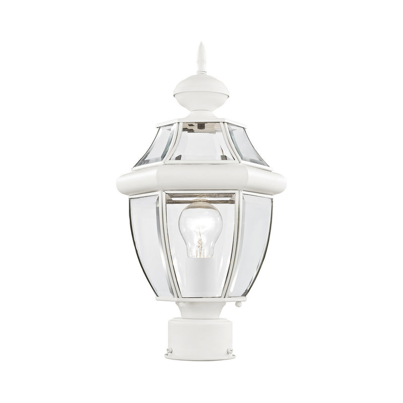 Monterey 1 Light Outdoor Post Lantern in White