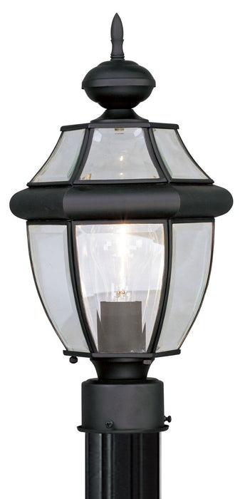 Monterey 1 Light Outdoor Post Lantern in Black