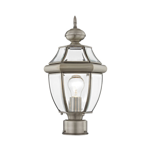 Monterey 1 Light Outdoor Post Lantern in Brushed Nickel