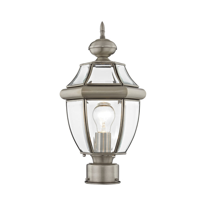 Monterey 1 Light Outdoor Post Lantern in Brushed Nickel