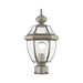 Monterey 1 Light Outdoor Post Lantern in Brushed Nickel