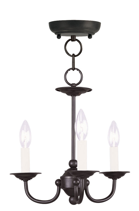 Home Basics 3 Light Mini Chandelier in Black