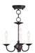 Home Basics 3 Light Mini Chandelier in Black
