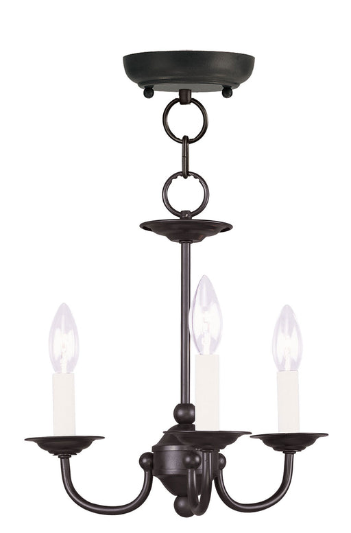 Home Basics 3 Light Mini Chandelier in Black