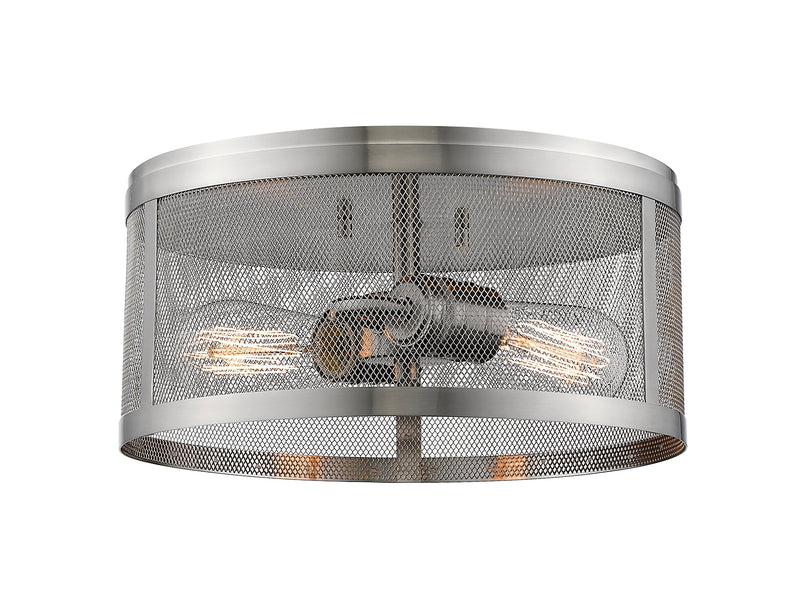 Meshsmith 2 Light 12.125" Flush Mount in Brushed Nickel