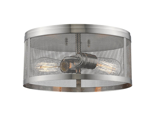 Meshsmith 2 Light 12.125" Flush Mount in Brushed Nickel