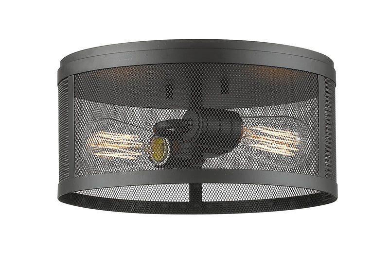 Meshsmith 2 Light 12.125" Flush Mount in Bronze