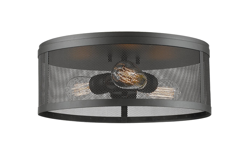 Meshsmith 3 Light 14.875" Flush Mount in Bronze