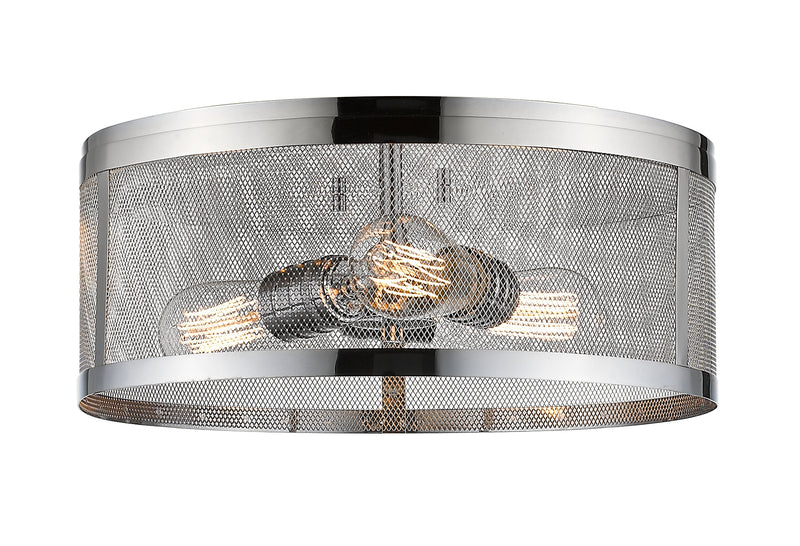 Meshsmith 3 Light 14.875" Flush Mount in Chrome